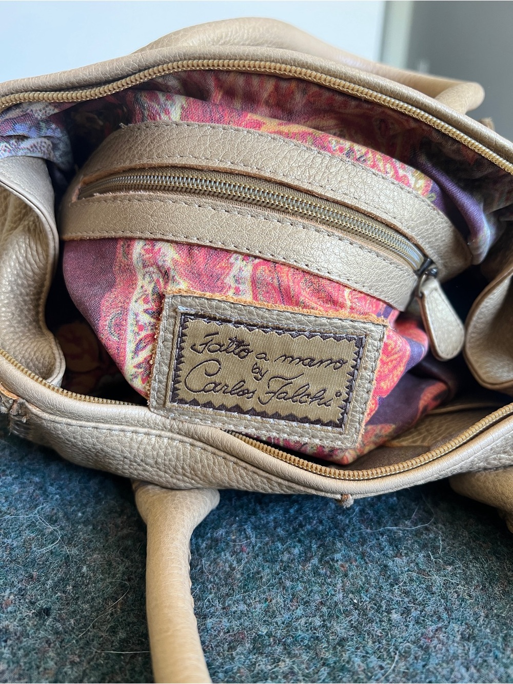 Vintage Carlos Falchi Mini Barrel Leather Bag - Picture 2 of 7